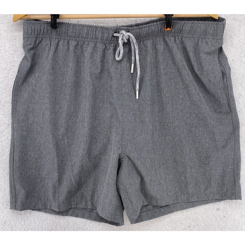Rainforest Mens XL Gray Heather Swim Trunks Board Shorts Lined 6" Inseam